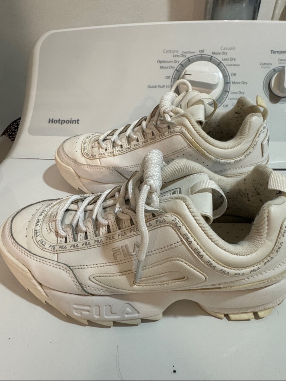 Fila white Retro Chunky Lace-Up Sneakers